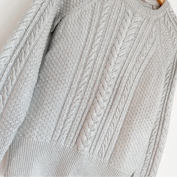 Gap silver foil soft metallic knit sweater S - Picture 8 of 13